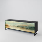 MORNING BY THE LAKE TV-Lowboard mit 3 Türen in Schwarz