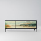MORNING BY THE LAKE TV-Lowboard mit 3 Türen in Schwarz