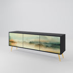 MORNING BY THE LAKE TV-Lowboard mit 3 Türen in Schwarz