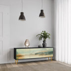 MORNING BY THE LAKE TV-Lowboard mit 3 Türen in Schwarz