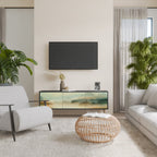 MORNING BY THE LAKE TV-Lowboard mit 3 Türen in Schwarz