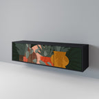 TROPICAL COMPOSITION TV-Lowboard mit 3 Türen in Schwarz