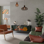 TROPICAL COMPOSITION TV-Lowboard mit 3 Türen in Schwarz