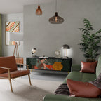 TROPICAL COMPOSITION TV-Lowboard mit 3 Türen in Schwarz