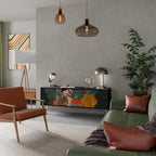 TROPICAL COMPOSITION TV-Lowboard mit 3 Türen in Schwarz