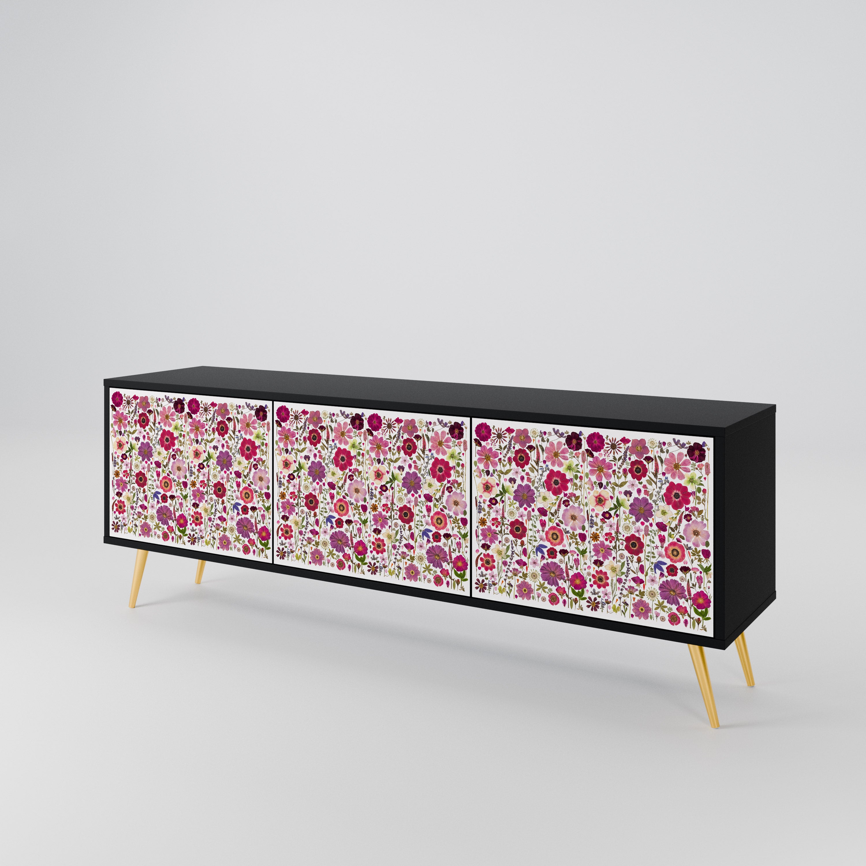 PETAL GARDEN 3-Door TV Cabinet