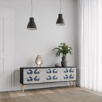 MAJESTIC STEED TV-Lowboard mit 3 Türen in Schwarz