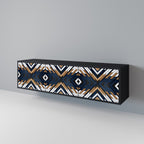 ARTFUL GEOMETRY TV-Lowboard mit 3 Türen in Schwarz