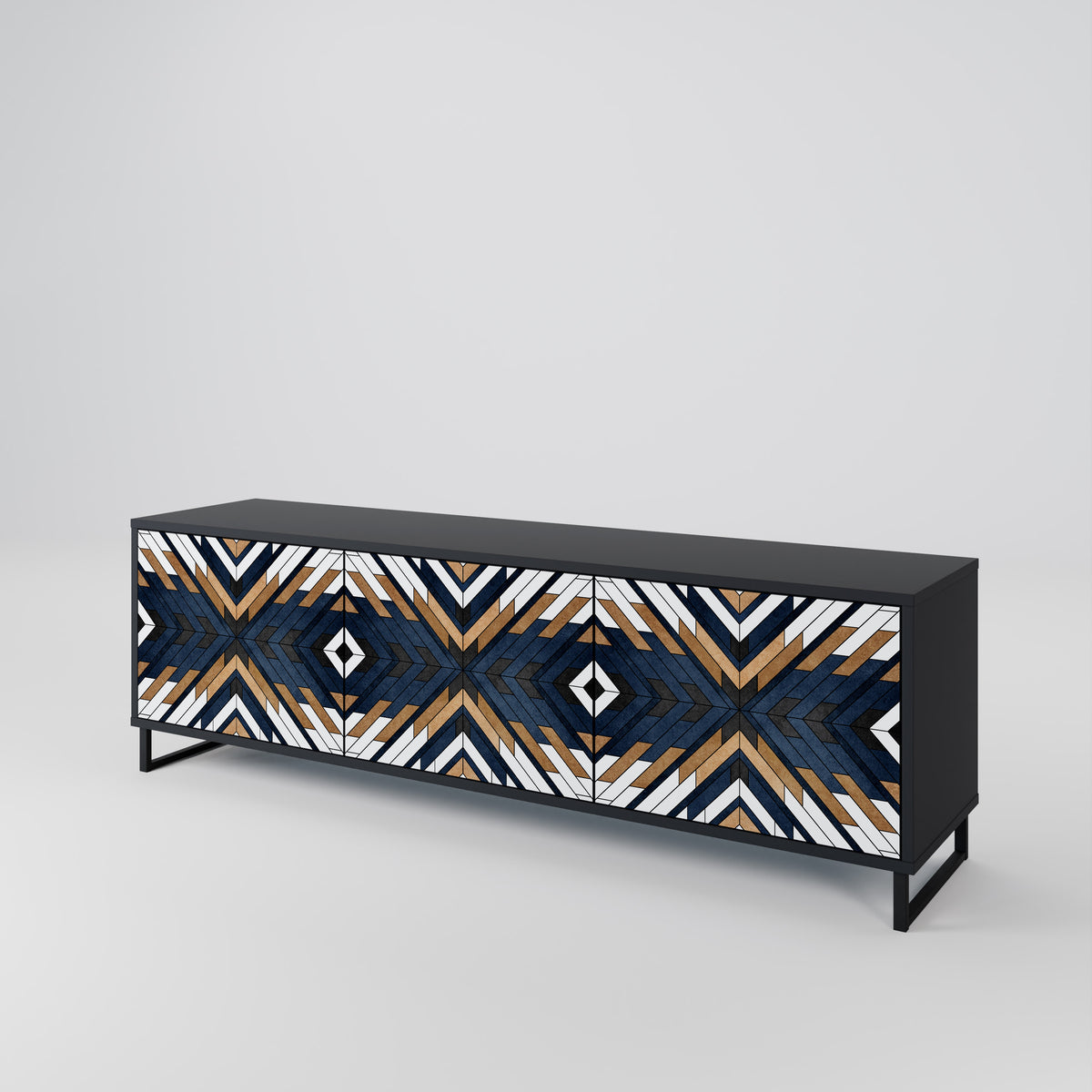 ARTFUL GEOMETRY 3-türiges TV-Lowboard