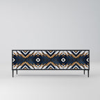 ARTFUL GEOMETRY TV-Lowboard mit 3 Türen in Schwarz