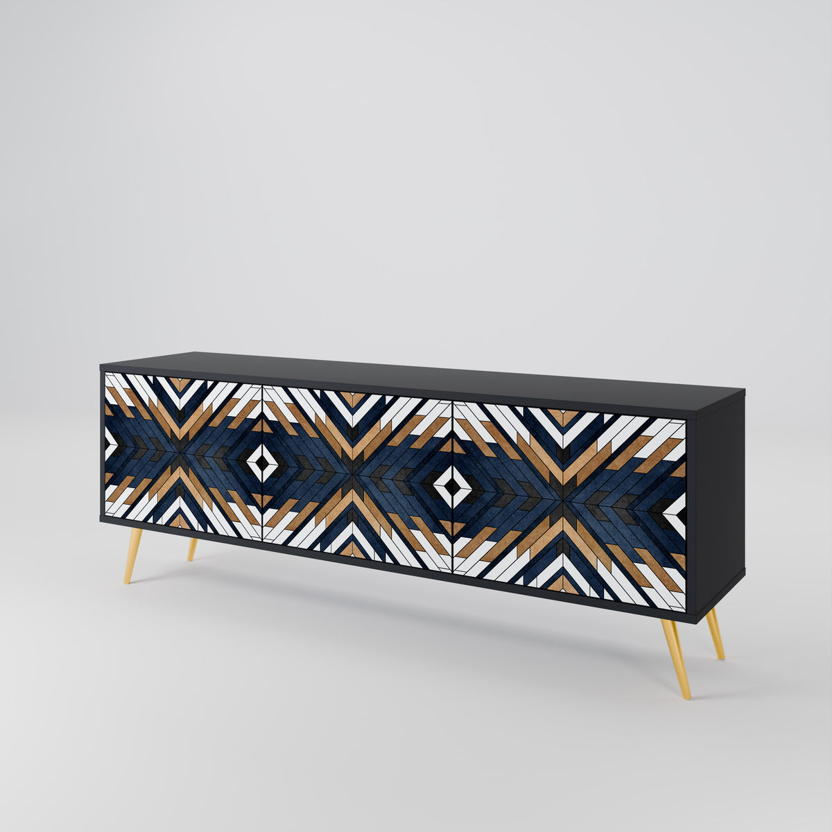 ARTFUL GEOMETRY 3-türiges TV-Lowboard