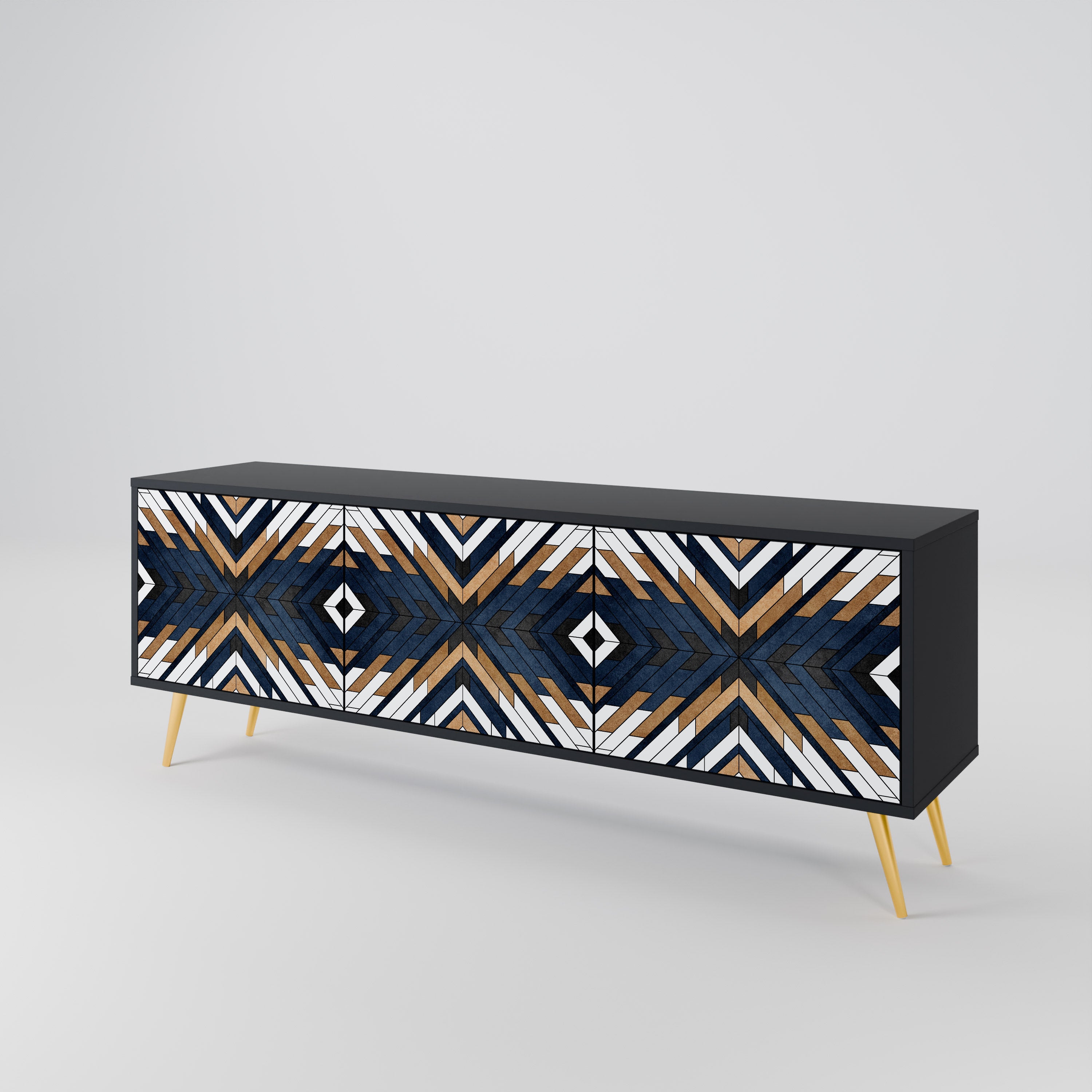 ARTFUL GEOMETRY 3-türiges TV-Lowboard