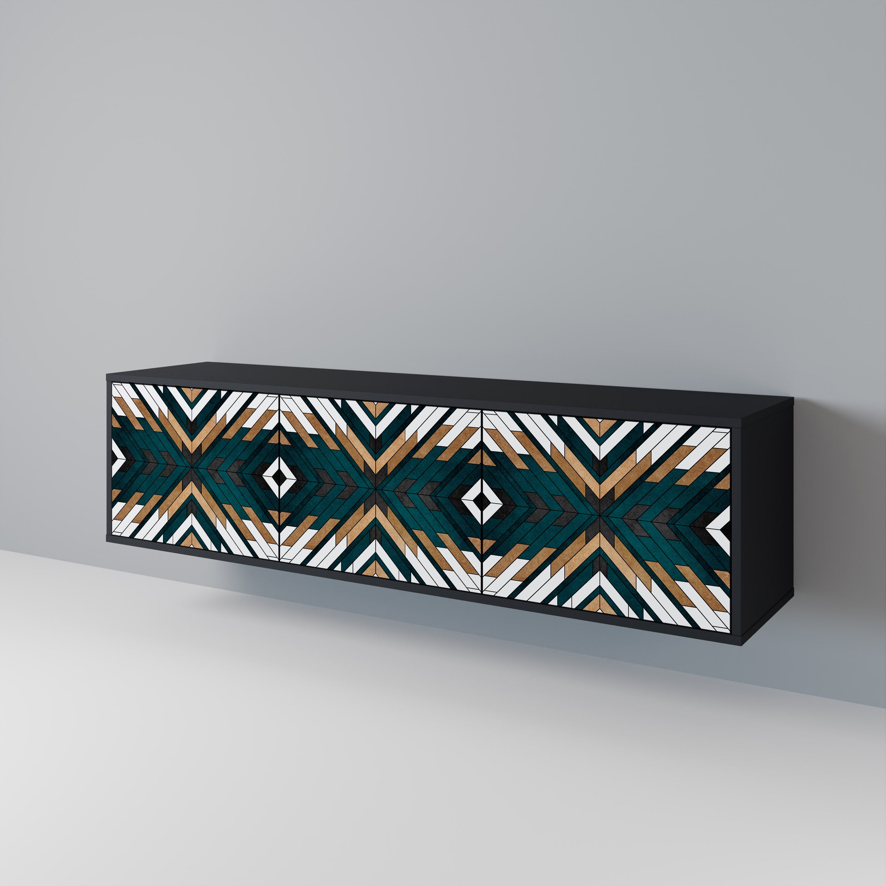 ARTISTIC GEOMETRY 3-türiges TV-Lowboard