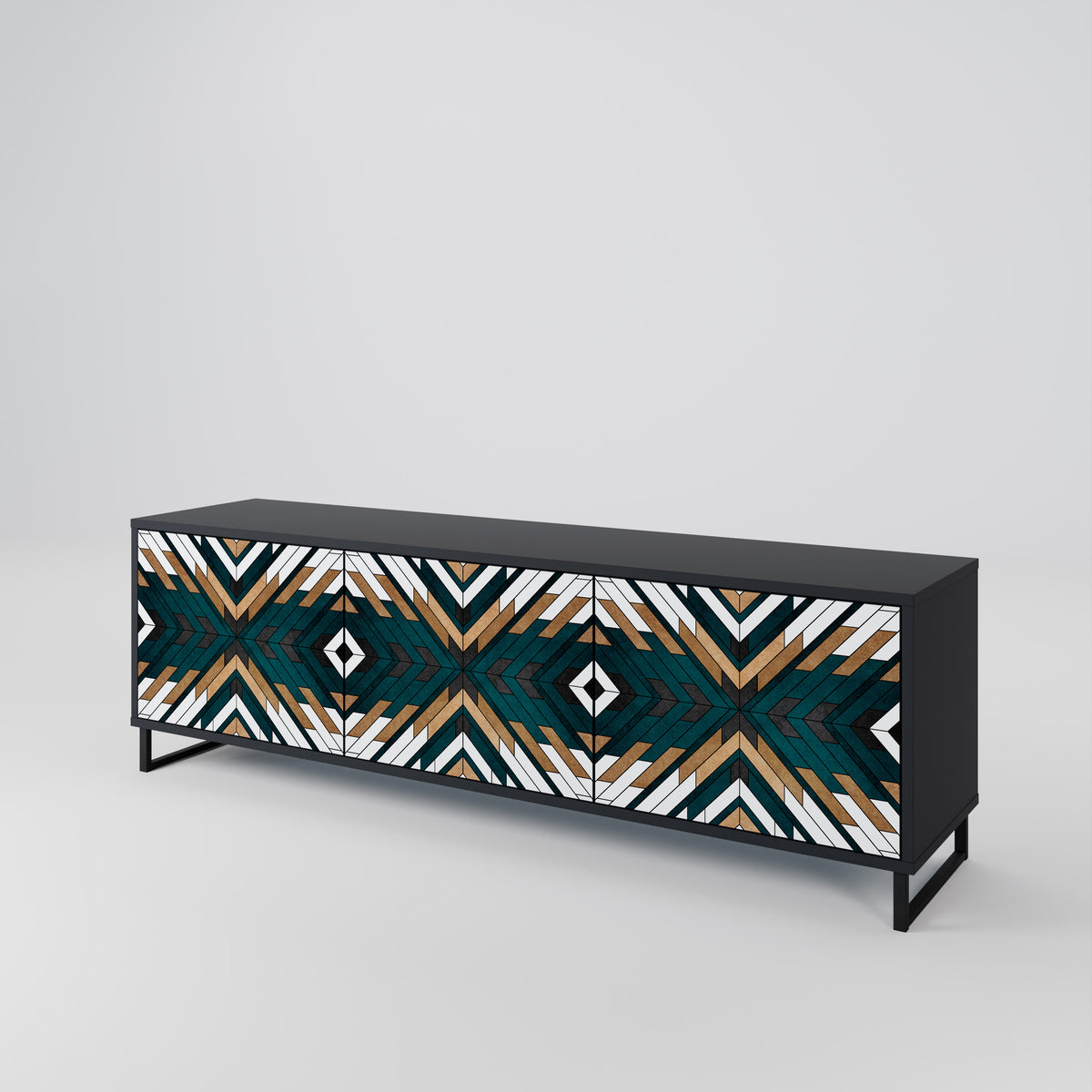 ARTISTIC GEOMETRY 3-türiges TV-Lowboard
