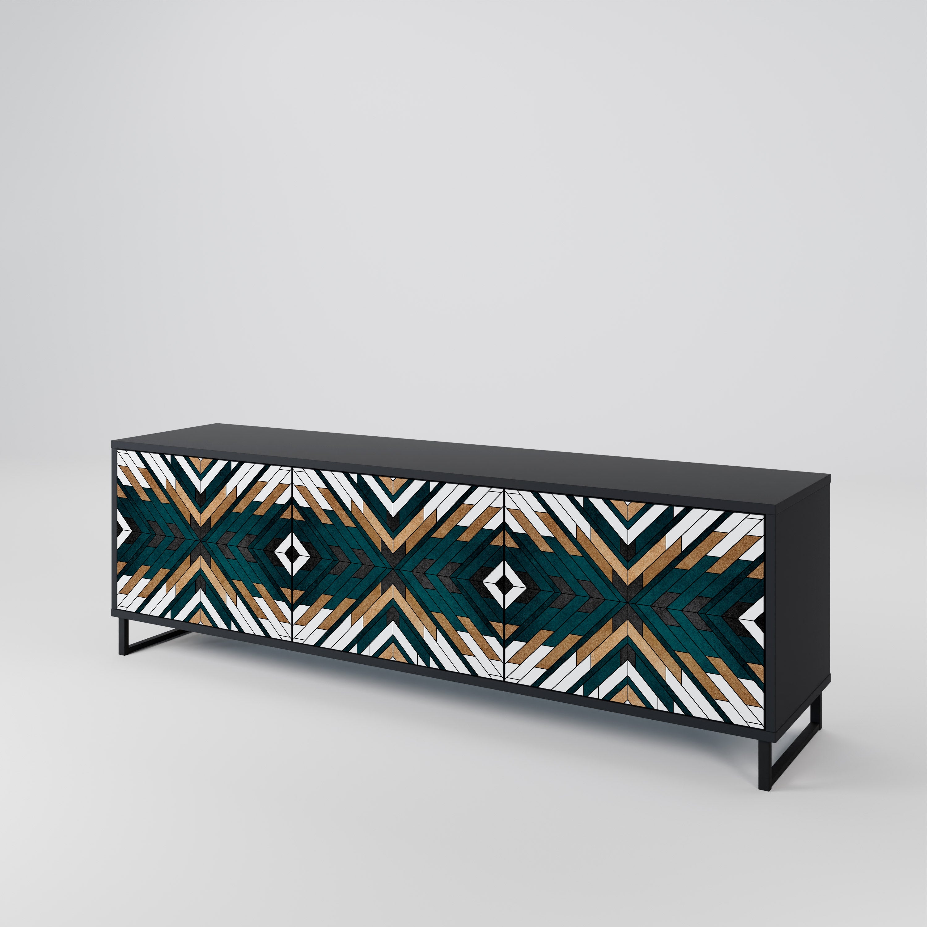 ARTISTIC GEOMETRY 3-türiges TV-Lowboard