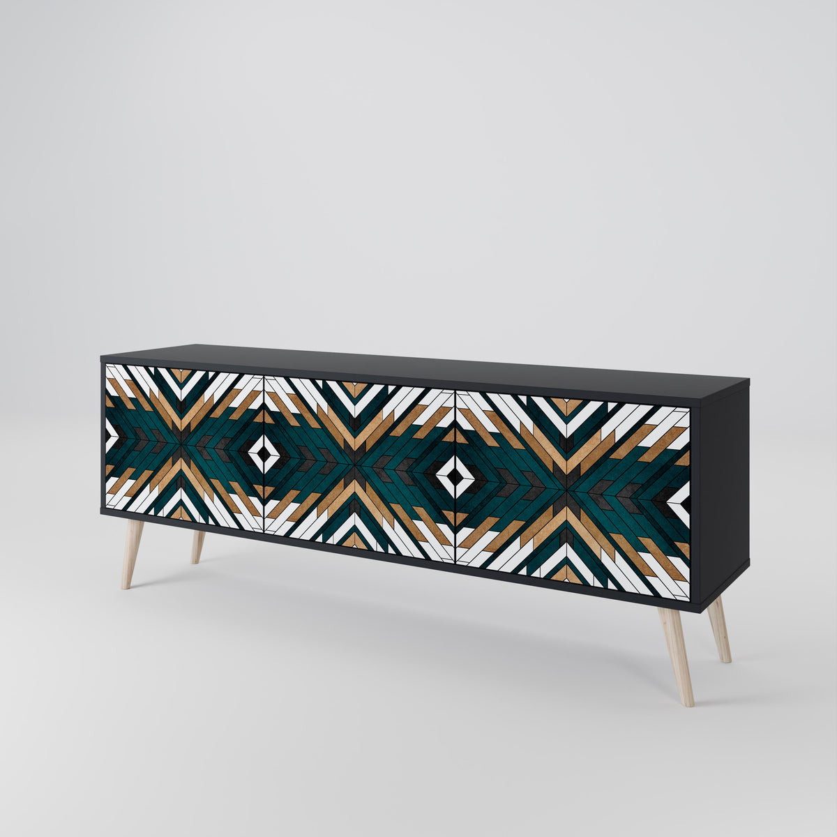 ARTISTIC GEOMETRY 3-türiges TV-Lowboard