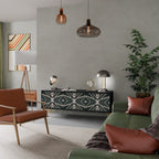 DIMENSION DELIGHTS TV-Lowboard mit 3 Türen in Schwarz