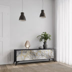 TIMELESS GLIDE TV-Lowboard mit 3 Türen in Schwarz