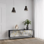 TIMELESS GLIDE TV-Lowboard mit 3 Türen in Schwarz