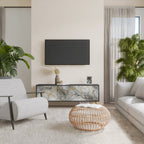 TIMELESS GLIDE TV-Lowboard mit 3 Türen in Schwarz