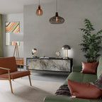 TIMELESS GLIDE TV-Lowboard mit 3 Türen in Schwarz