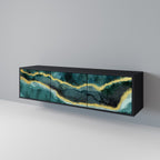 GOLDRUSH ODYSSEY TV-Lowboard mit 3 Türen in Schwarz