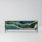 GOLDRUSH ODYSSEY TV-Lowboard mit 3 Türen in Schwarz