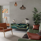 GOLDRUSH ODYSSEY TV-Lowboard mit 3 Türen in Schwarz