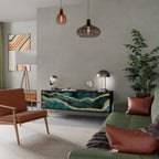 GOLDRUSH ODYSSEY TV-Lowboard mit 3 Türen in Schwarz