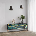 GOLDRUSH ODYSSEY TV-Lowboard mit 3 Türen in Schwarz