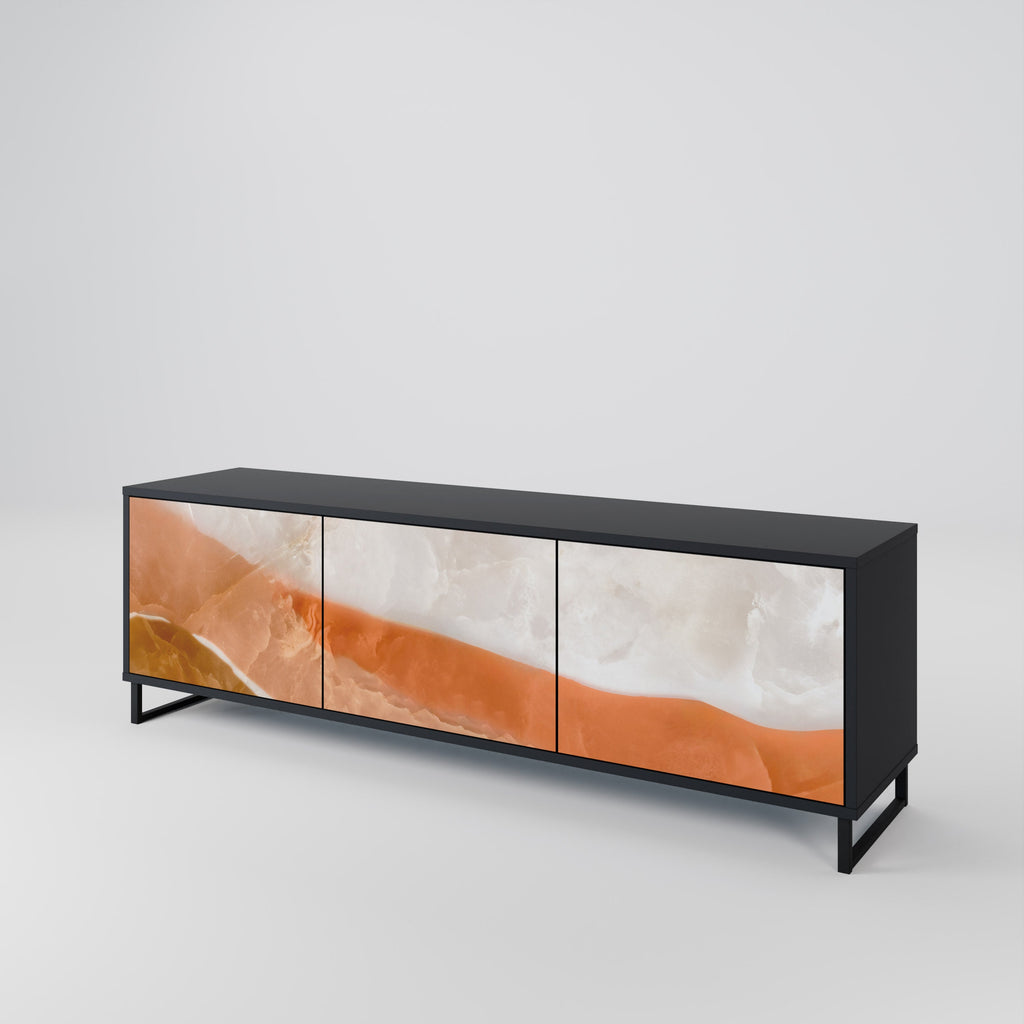 SANDHILLS SPLENDOUR 3-türiger TV-Ständer in Schwarz