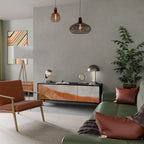 SANDHILLS SPLENDOUR TV-Lowboard mit 3 Türen in Schwarz