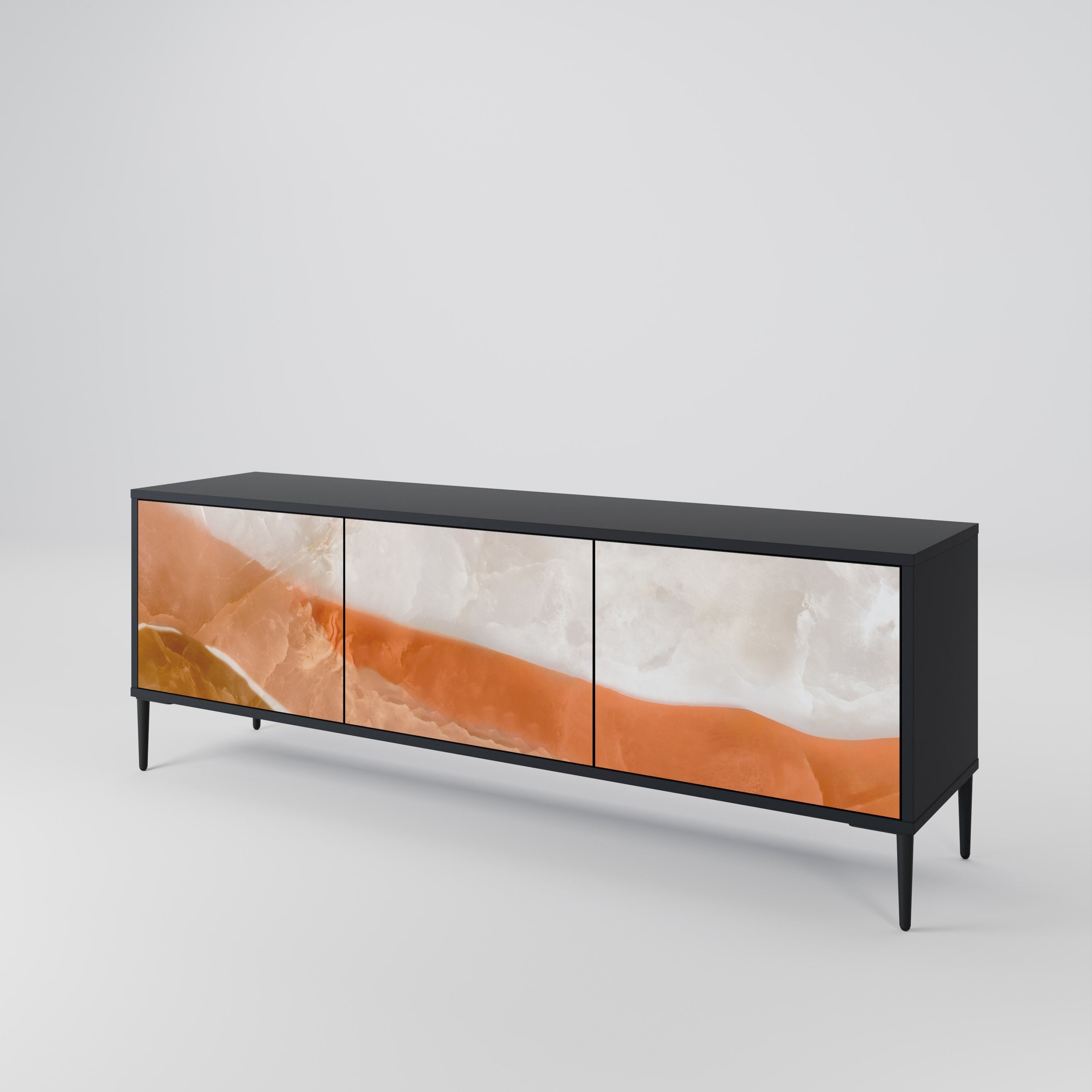 SANDHILLS SPLENDOUR 3-türiger TV-Ständer in Schwarz