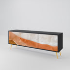 SANDHILLS SPLENDOUR TV-Lowboard mit 3 Türen in Schwarz