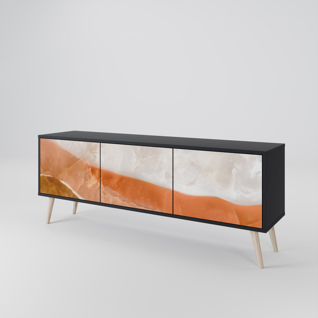 SANDHILLS SPLENDOUR 3-türiger TV-Ständer in Schwarz