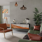 SANDHILLS SPLENDOUR TV-Lowboard mit 3 Türen in Schwarz