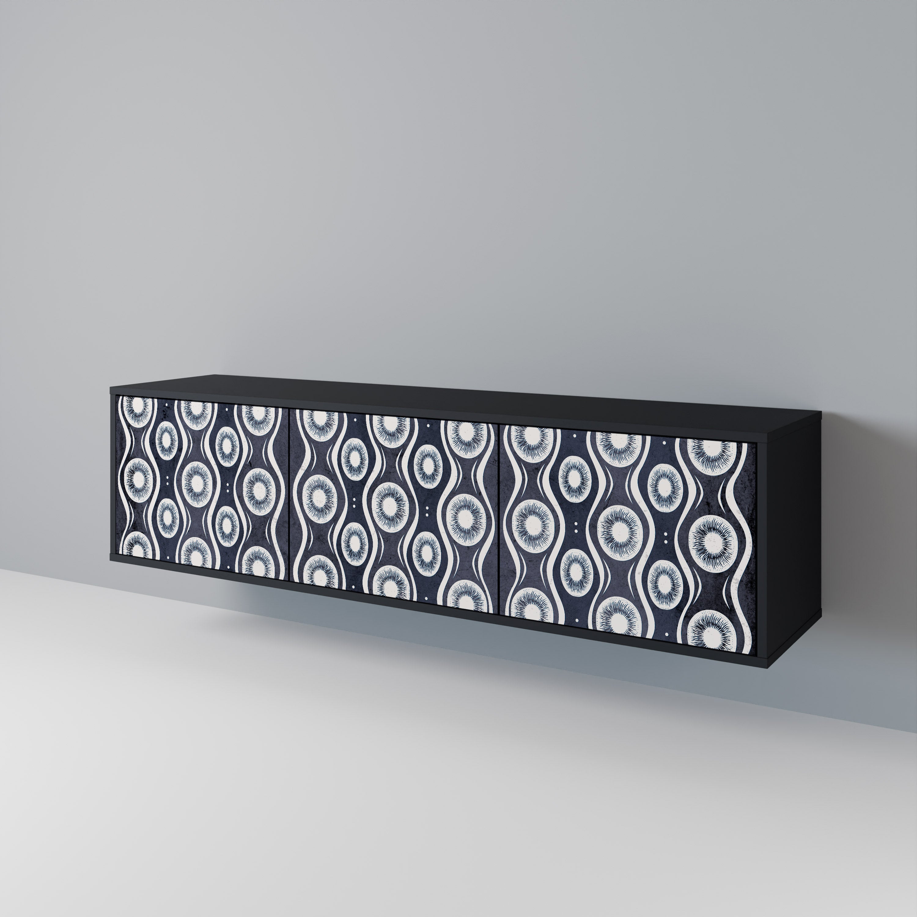 GRAPHITE EYES 3-türiges TV-Lowboard