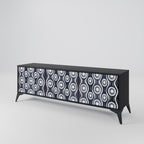 GRAPHITE EYES TV-Lowboard mit 3 Türen in Schwarz