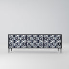 GRAPHITE EYES TV-Lowboard mit 3 Türen in Schwarz