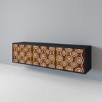 BROWN EYES TV-Lowboard mit 3 Türen in Schwarz