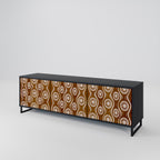 BROWN EYES TV-Lowboard mit 3 Türen in Schwarz