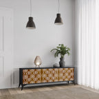 BROWN EYES TV-Lowboard mit 3 Türen in Schwarz