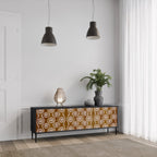 BROWN EYES TV-Lowboard mit 3 Türen in Schwarz