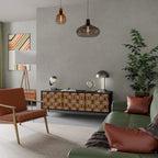 BROWN EYES TV-Lowboard mit 3 Türen in Schwarz