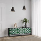 GREEN EYES TV-Lowboard mit 3 Türen in Schwarz