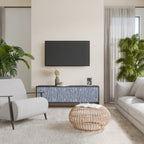 GRAPHITE RAIN TV-Lowboard mit 3 Türen in Schwarz