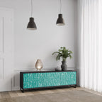 TURQUOISE RAIN TV-Lowboard mit 3 Türen in Schwarz