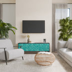 TURQUOISE RAIN TV-Lowboard mit 3 Türen in Schwarz