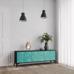 TURQUOISE RAIN TV-Lowboard mit 3 Türen in Schwarz