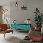 TURQUOISE RAIN TV-Lowboard mit 3 Türen in Schwarz